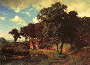 Albert Bierstadt A Rustic Mill oil on canvas